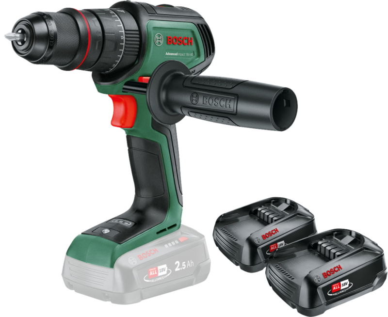 Bosch AdvancedImpact 18V-80 + 2.5 Ah accu (2x)