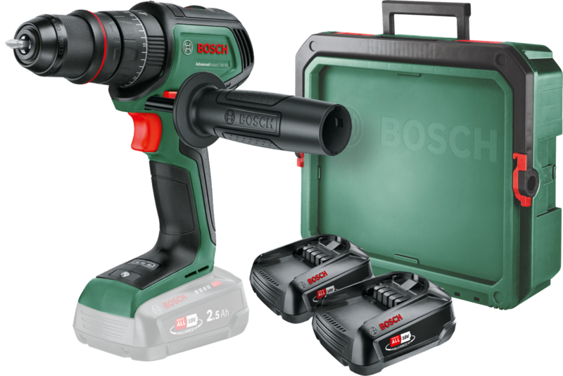 Bosch AdvancedImpact 18V-80 + 2.5 Ah accu (2x) + SystemBox S