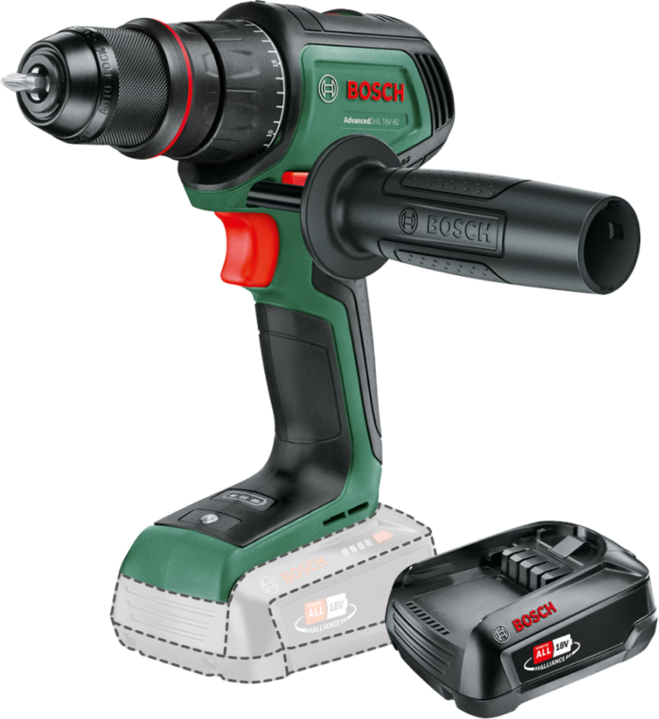 Bosch AdvancedDrill 18V-80 + 2.5 Ah accu (1x)