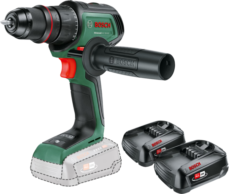 Bosch AdvancedDrill 18V-80 + 2.5 Ah accu (2x)